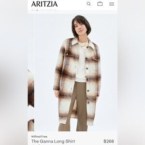 Aritzia Wilfred Ganna Shirt Jacket Long